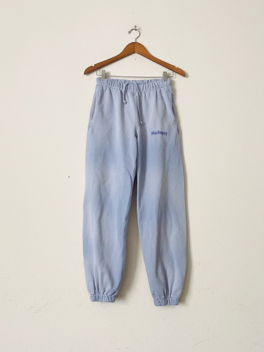 Madhappy SMALL midrise fleece tapered leg sweatpants in lavender purple